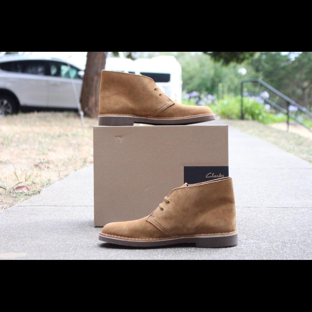 New Men's Clarks Bushacre 2 Wheat Suede